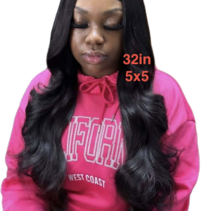 Mink Natural 32in Straight 5x5